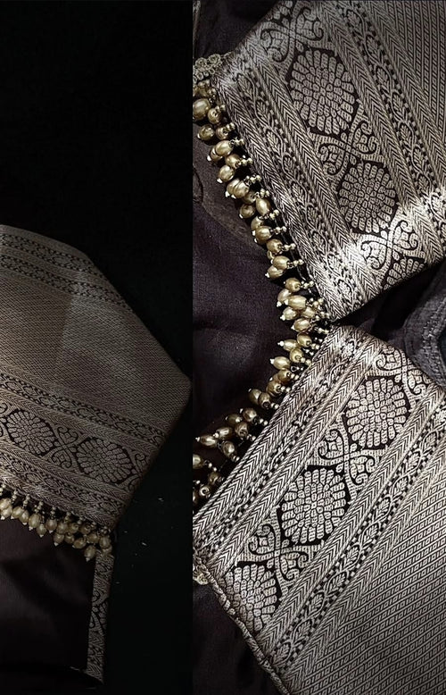 Classic Boat Neck Designer Blouse